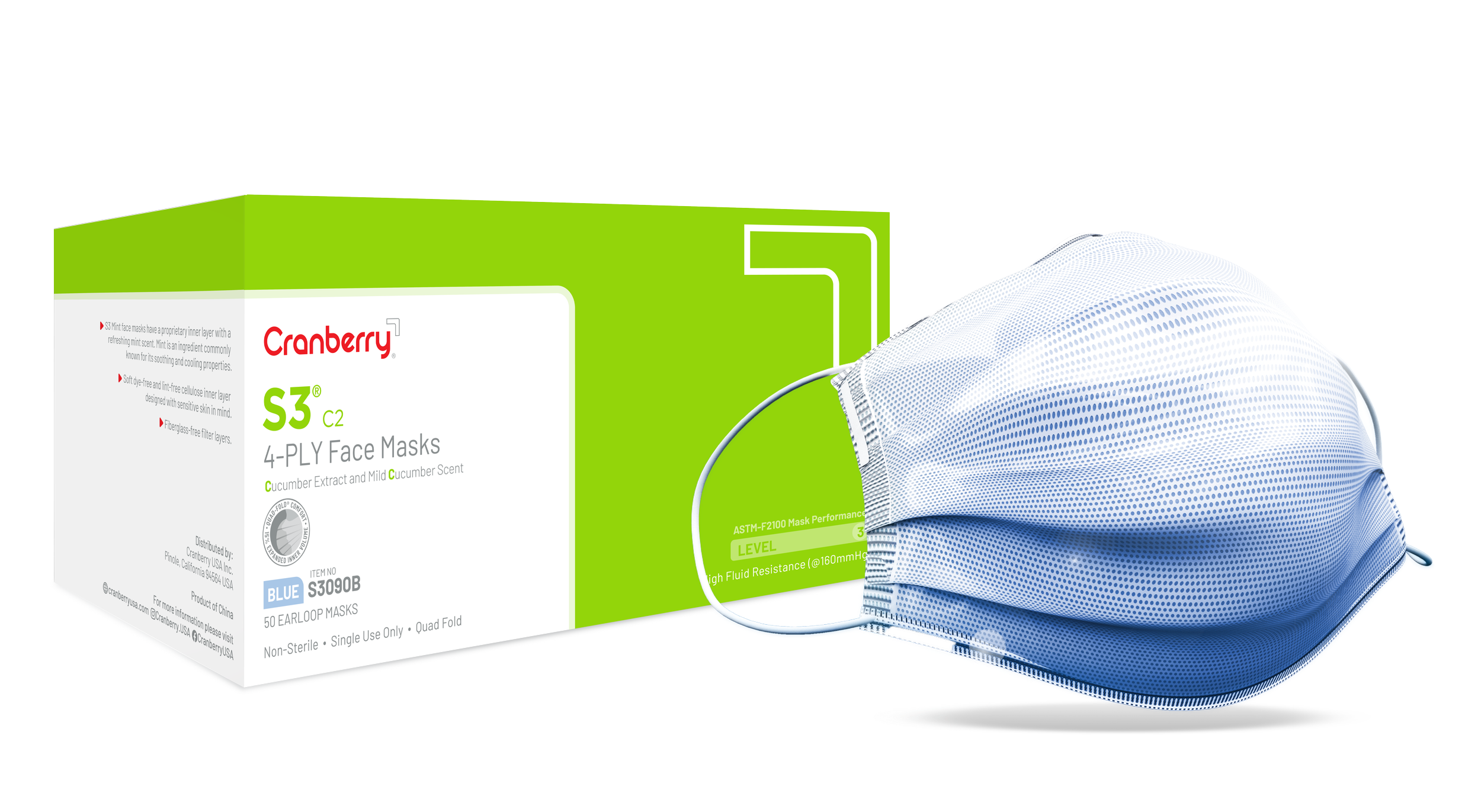 S3 Mint Face Mask | Experience Soothing Comfort — Cranberry USA